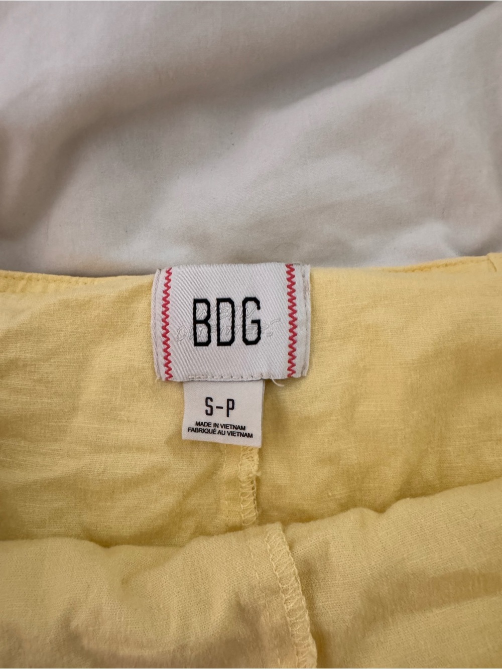 BDG Pale Yellow Pleated Mini Skirt with Side Buckle - Picture 3 of 3